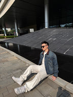 2026 New Model GS Leather Detail Denim Jacket (BB872-C25)