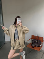 2026 Women's GS Logo Zipper Coat (FF806)