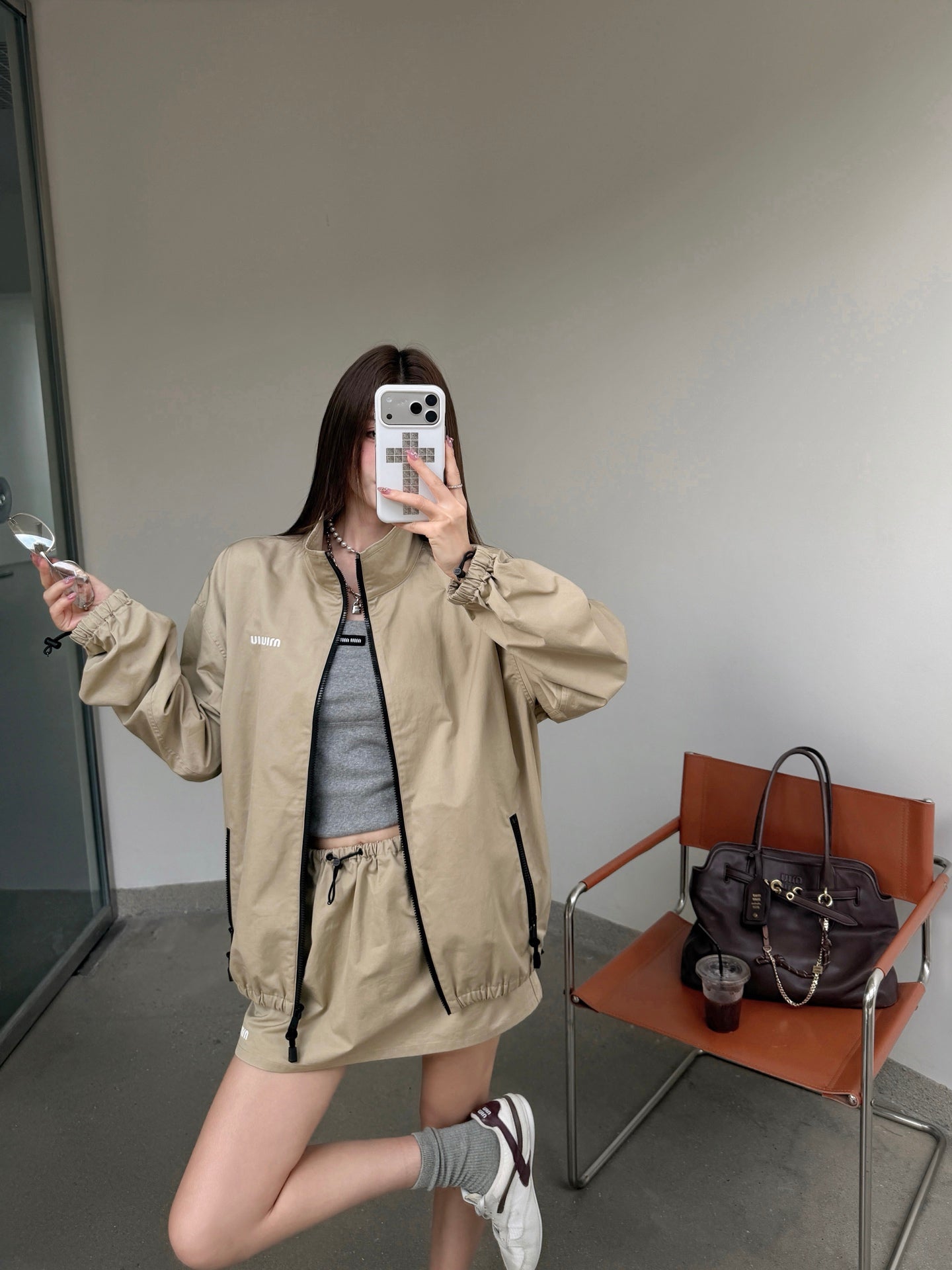 2026 Women's GS Logo Zipper Coat (FF806)