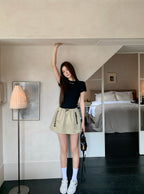 2026 Women's GS Logo Drawstring Mini Skirt (FF807)