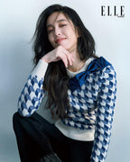 2026 Women's GS Butterfly Knot Peacock Pattern Plaid Sweater (DD144)