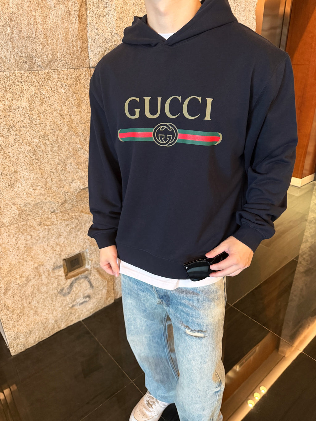 2026 New Model GS Printed Hooded Sweatshirt (AA686-B00)