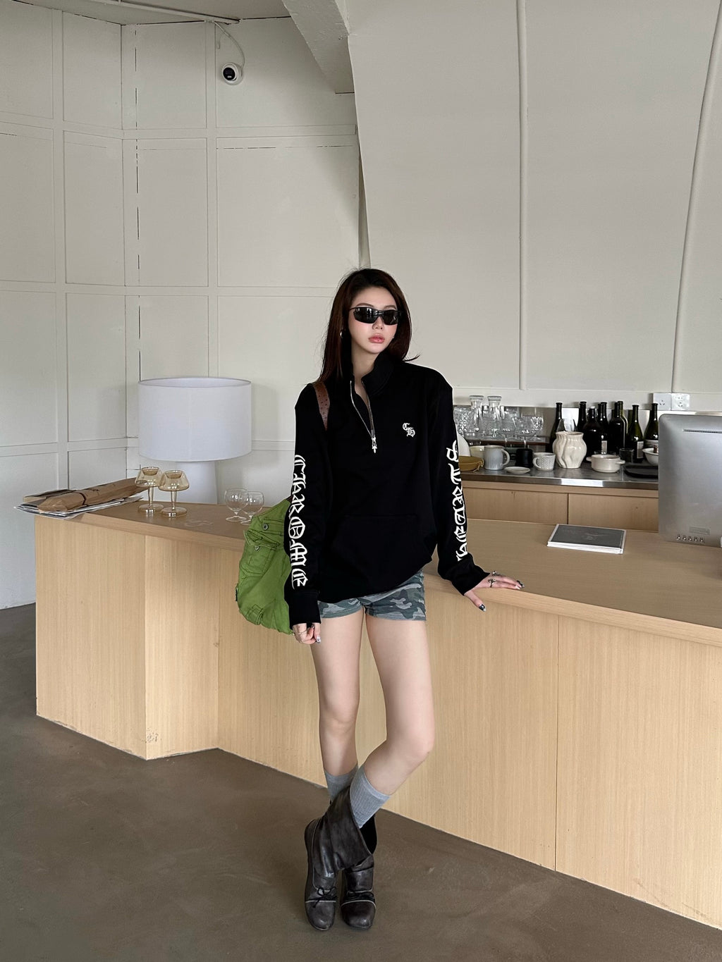 2026 Women's GS Embroidered Half-Zip Long-Sleeve (DD136)