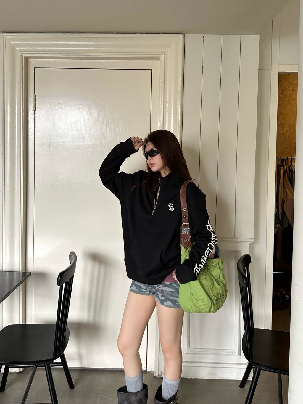 2026 Women's GS Embroidered Half-Zip Long-Sleeve (DD136)
