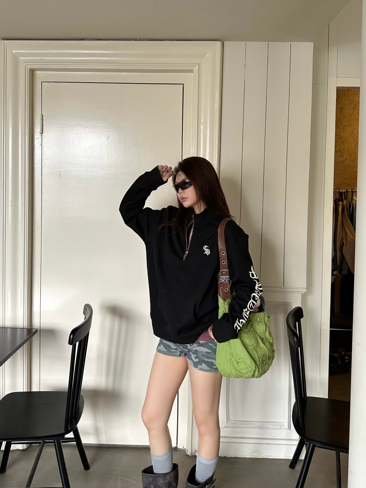 2026 Women's GS Embroidered Half-Zip Long-Sleeve (DD136)