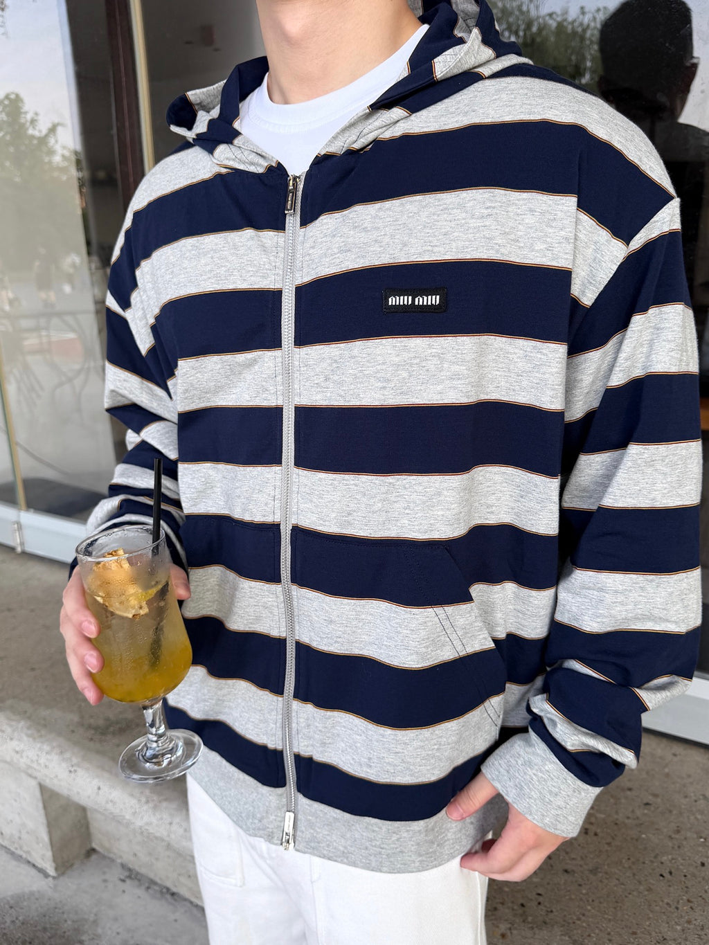 2026 New Model GS Logo Striped Hooded Coat (AA672-B75)