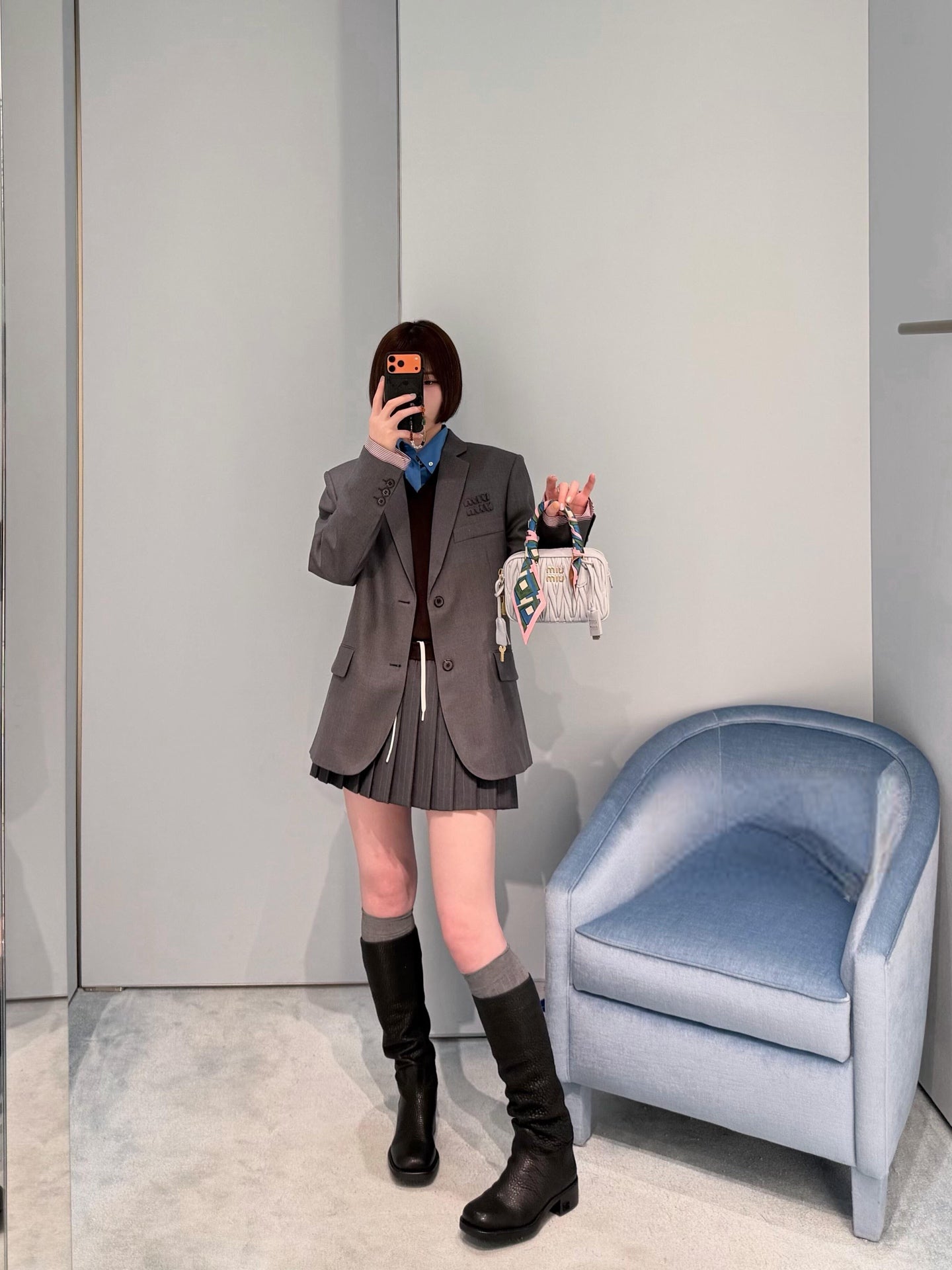 2026 Women's GS Logo Single-Piece Wool Suit (EE430)