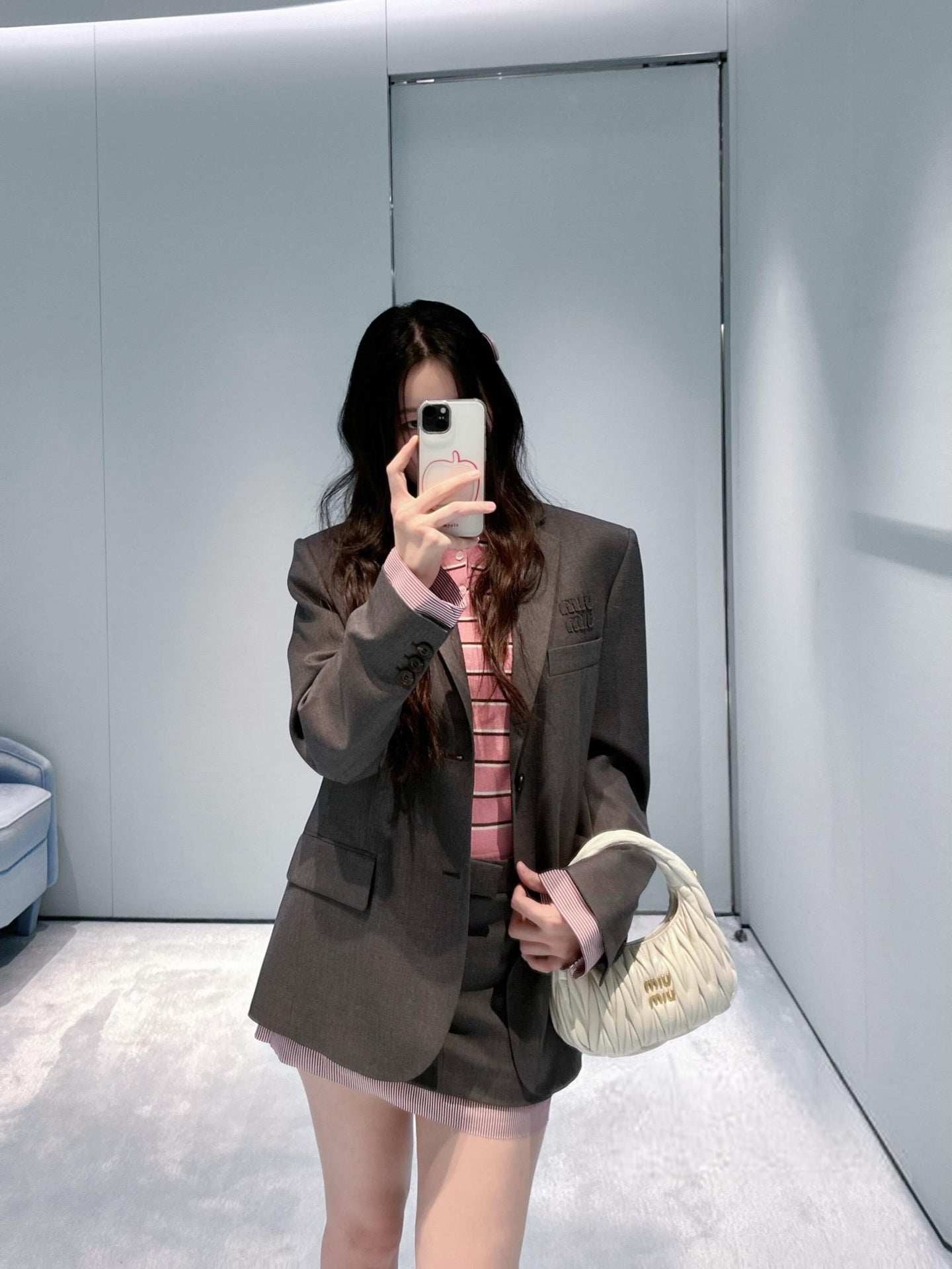 2026 Women's GS Logo Single-Piece Wool Suit (EE430)