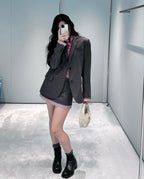 2026 Women's GS Logo Single-Piece Wool Suit (EE430)