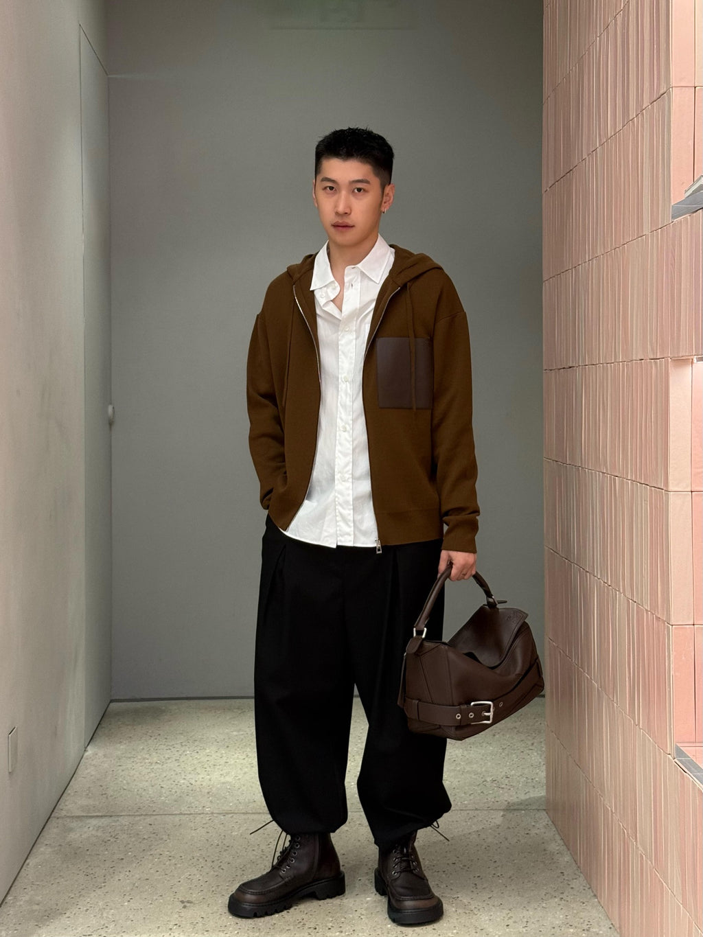 2026 New Style GS Leather Zipper Pullover Coat (AA646-B75)