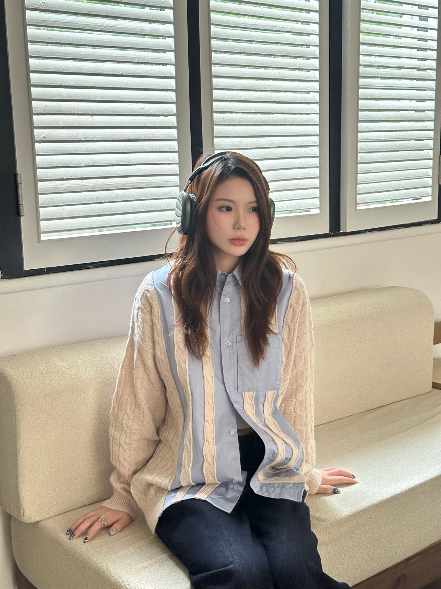 2026 Women's GS Embroidered Wool Blend Shirt (DD115)