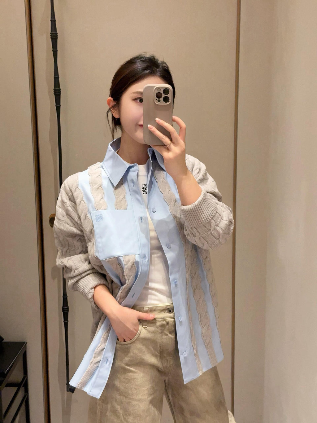 2026 Women's GS Embroidered Wool Blend Shirt (DD115)