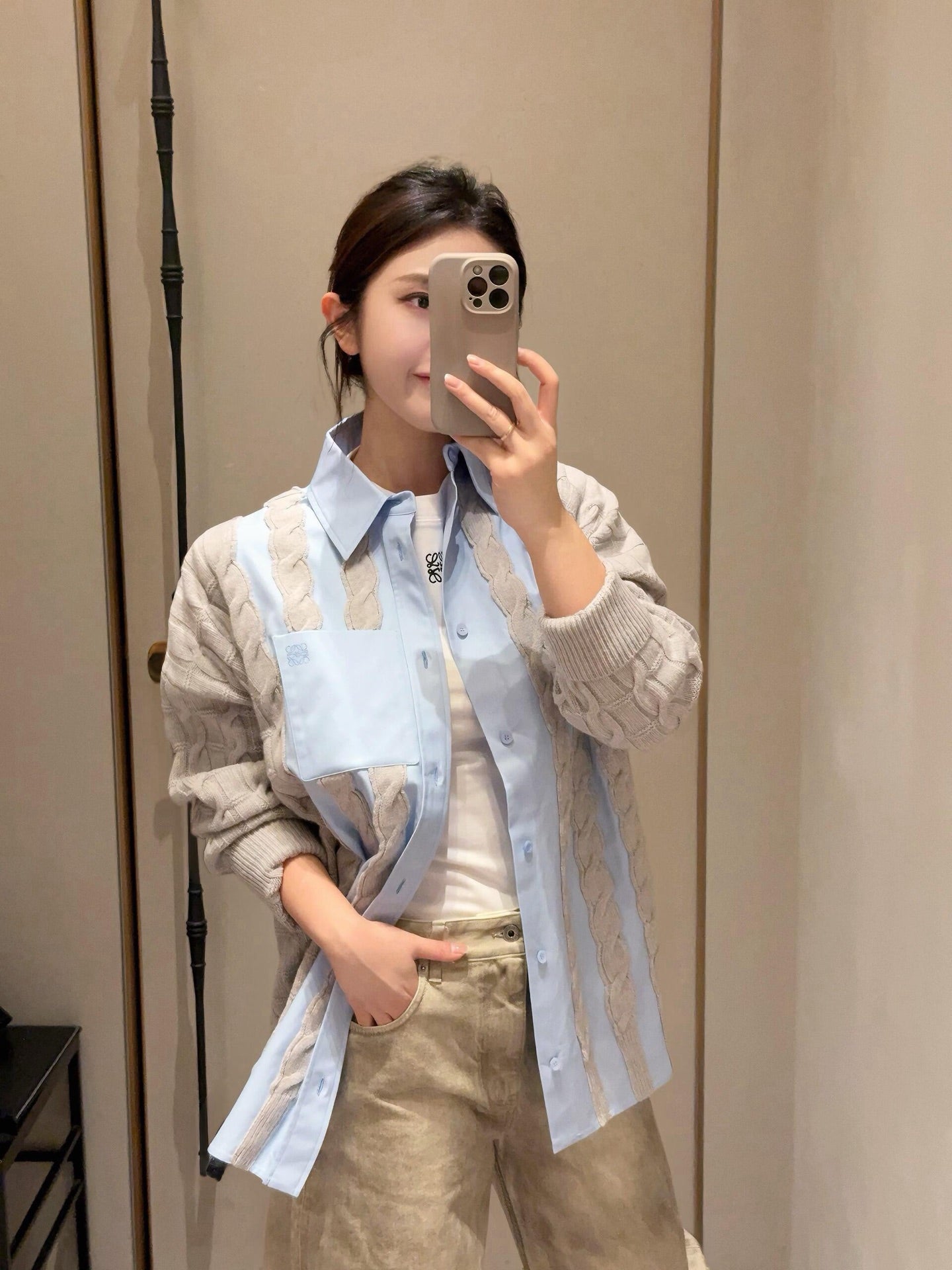 2026 Women's GS Embroidered Wool Blend Shirt (DD115)