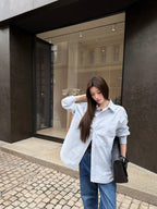 2026 Women's GS Double C Embroidered Striped Shirt (FF804)