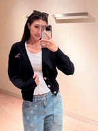 2026 Women's GS Embroidered Gemstone Cardigan Sweater (DD156)