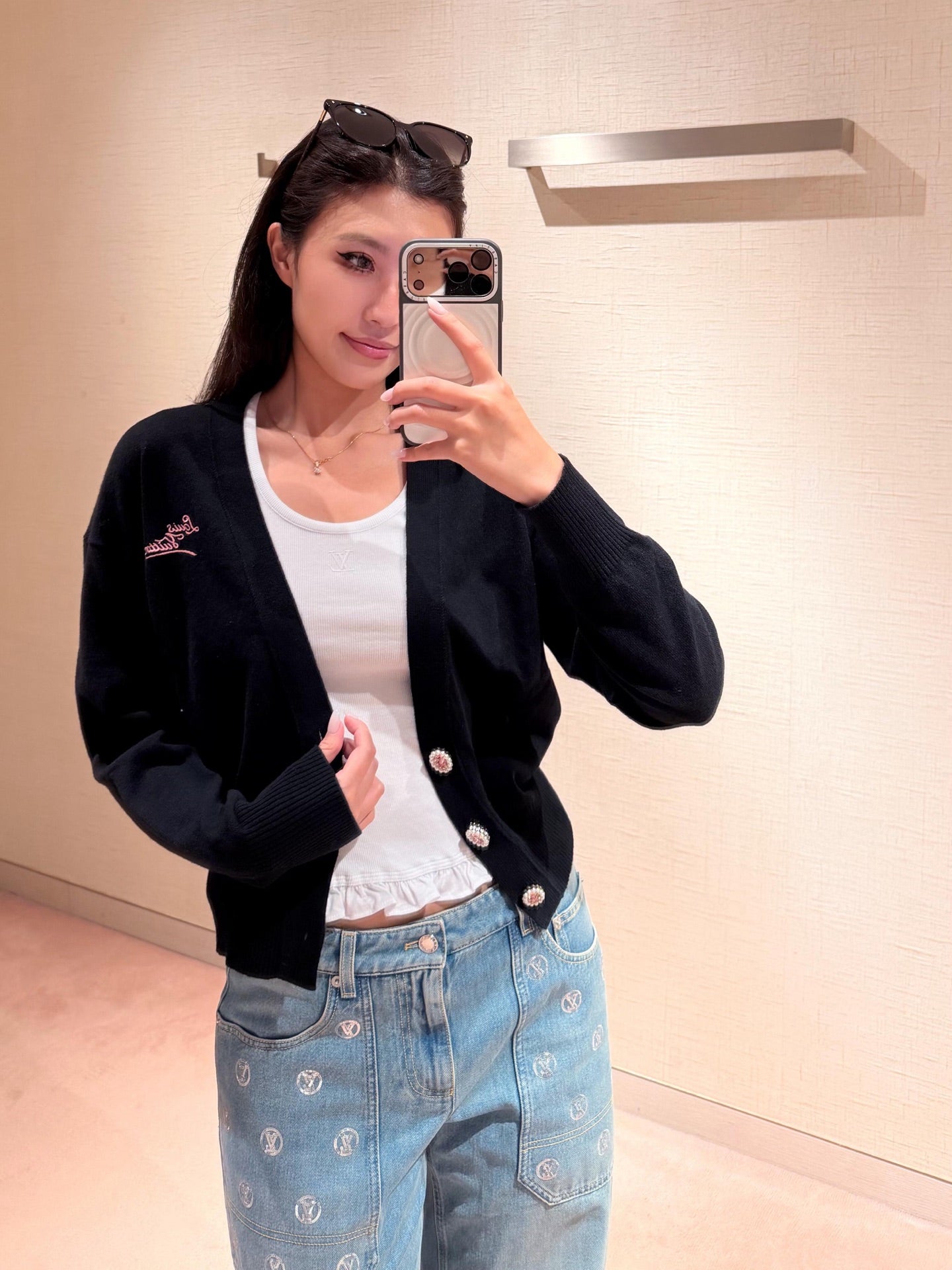 2026 Women's GS Embroidered Gemstone Cardigan Sweater (DD156)