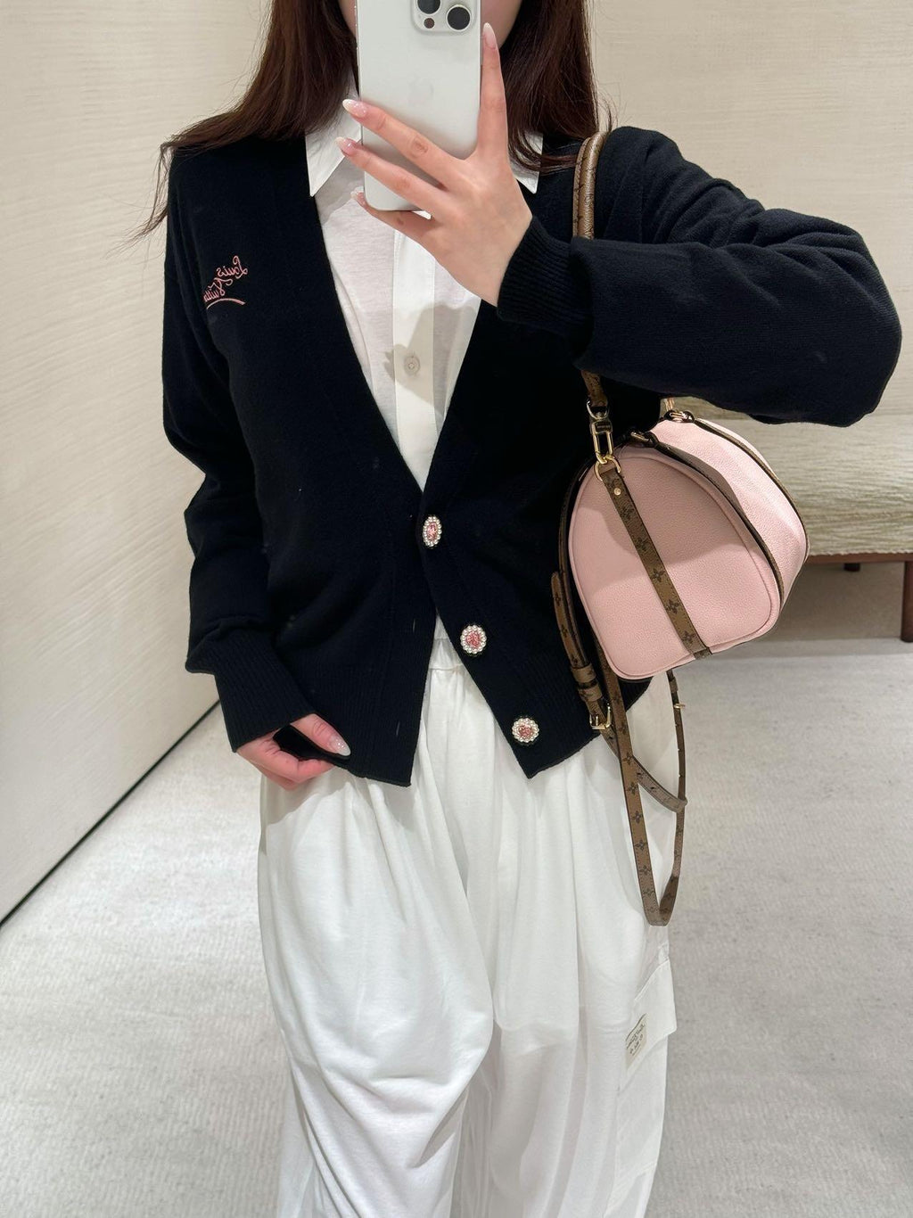 2026 Women's GS Embroidered Gemstone Cardigan Sweater (DD156)