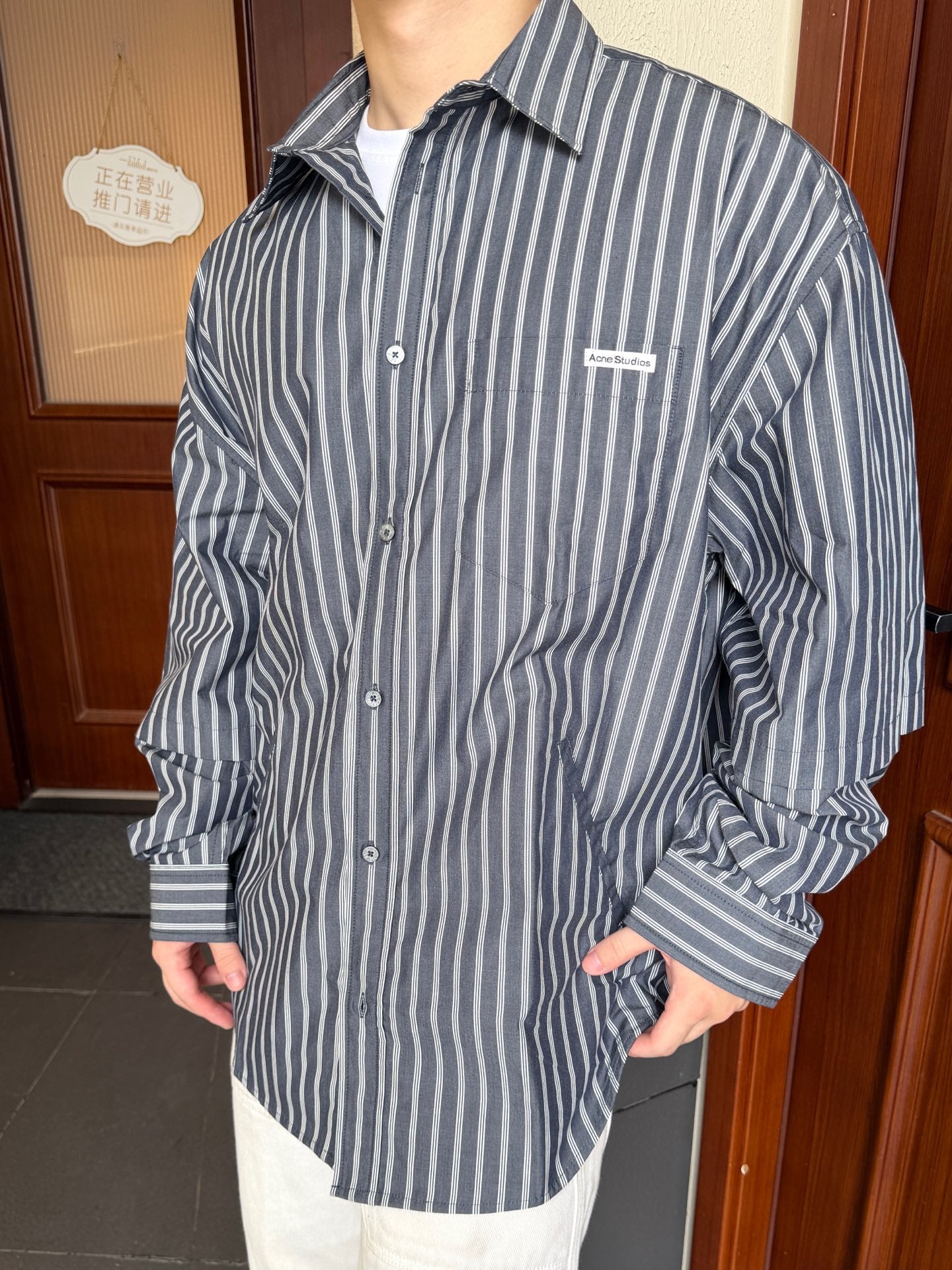 2026 new model GS logo double-striped shirt (CC7014-B75)