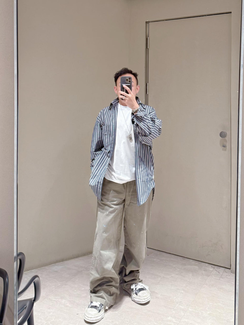 2026 new model GS logo double-striped shirt (CC7014-B75)