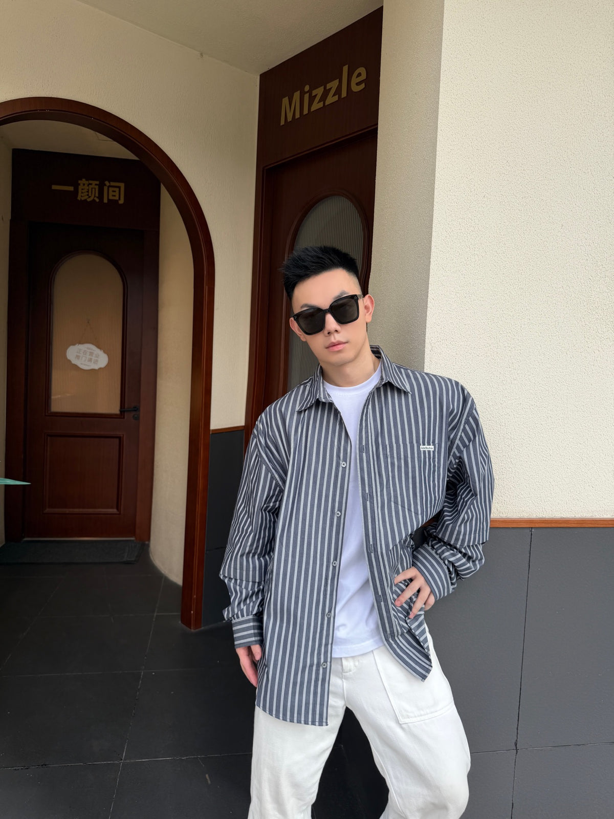 2026 new model GS logo double-striped shirt (CC7014-B75)