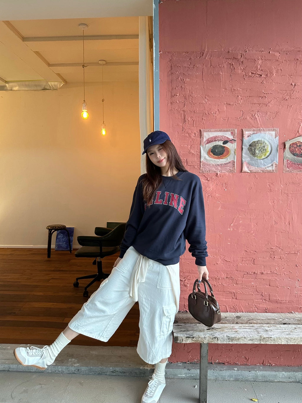 2026 Women's GS Printed Logo Sweatshirt (EE449 Blue)