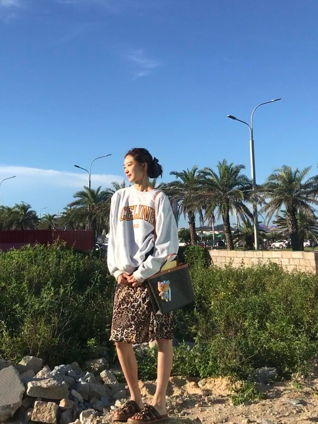 2026 Women's GS Printed Logo Sweatshirt (EE449 Grey)