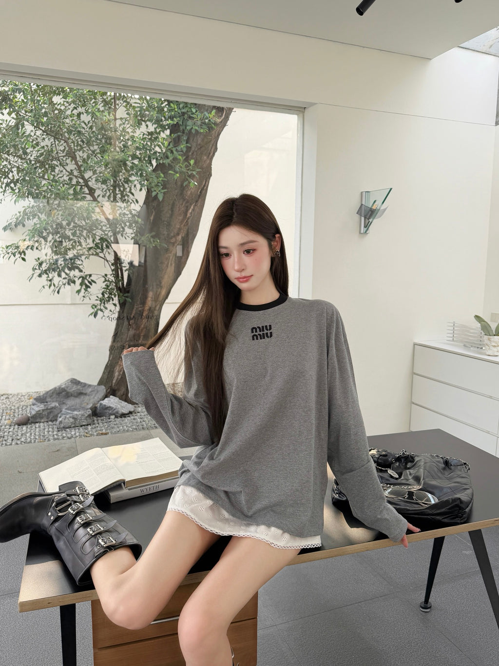 2026 Women's GS Patch Embroidered Logo Long-Sleeved (FF817)