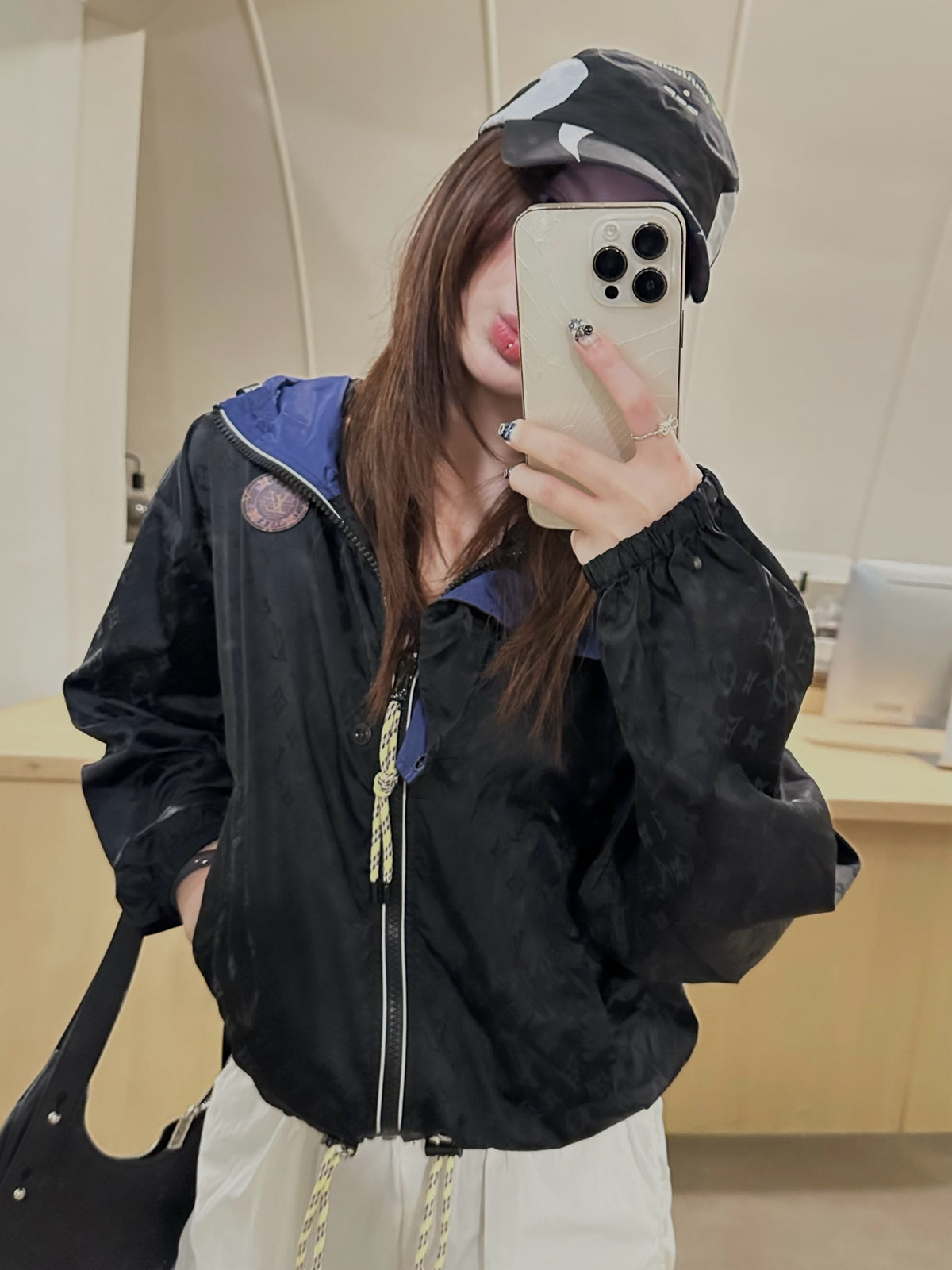 2026 Women's GS Label Full Print Jacquard Coat (DD154)