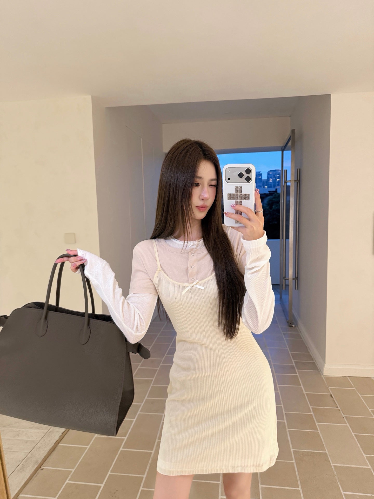 2026 Women's GS Layered Long-Sleeved Dress (FF814)