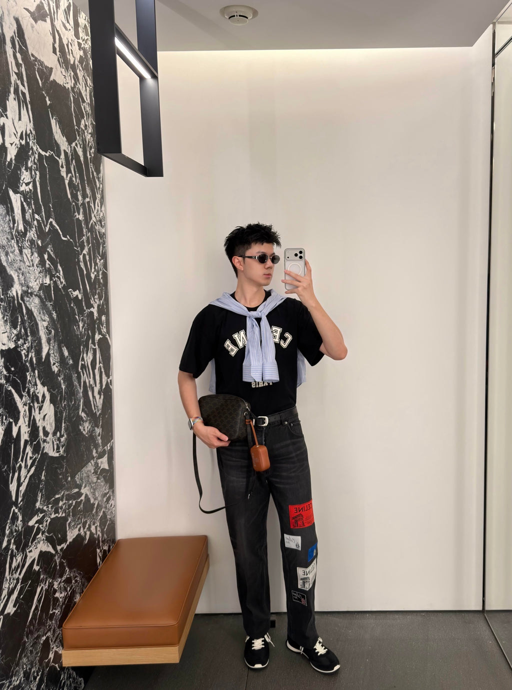 2026 New Model GS Leather Embroidered Denim Pants (BB4007-B65)