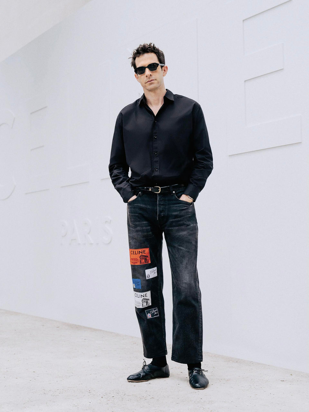 2026 New Model GS Leather Embroidered Denim Pants (BB4007-B65)