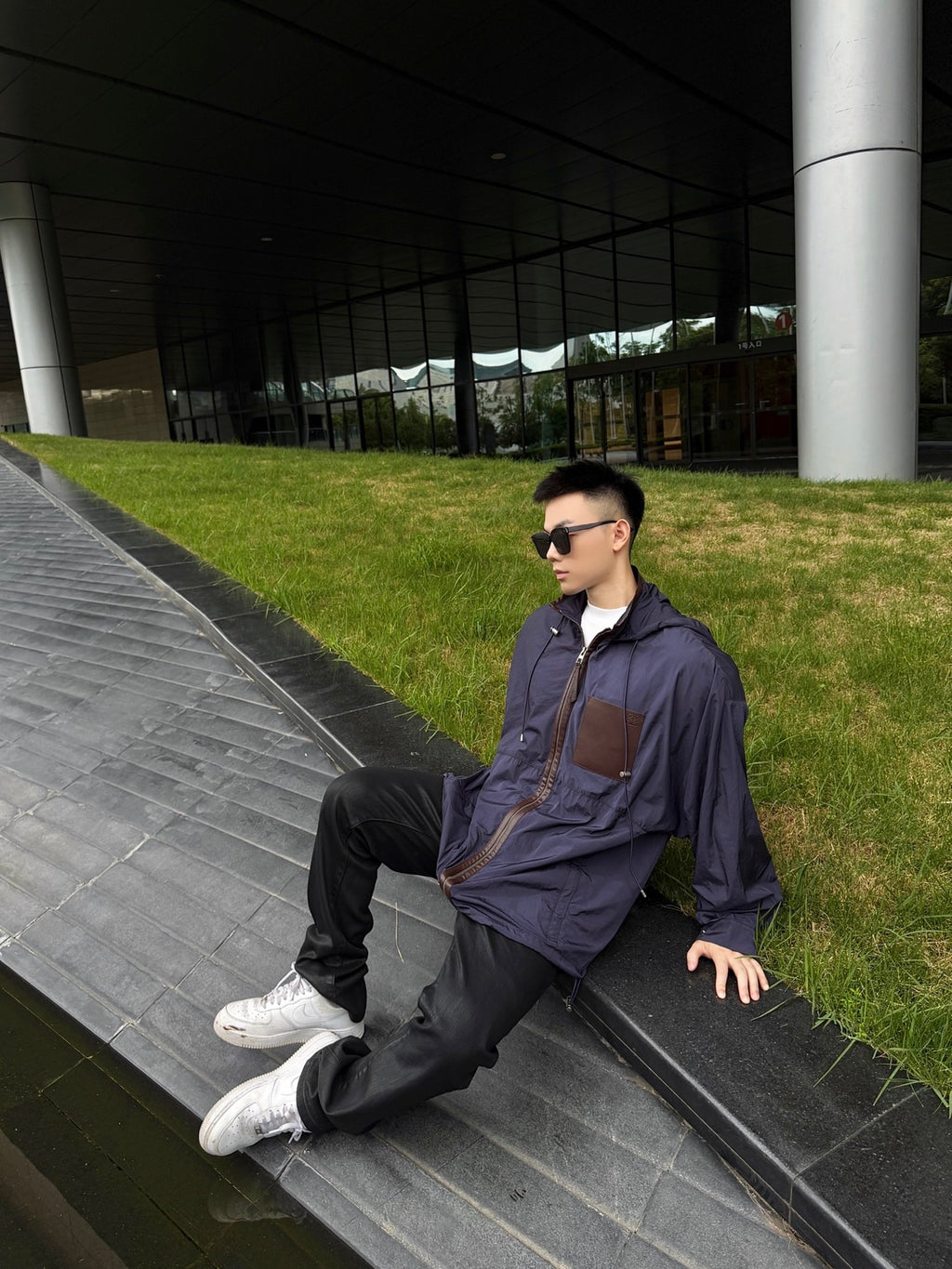 2026 New Style GS Leather Patched Hooded Coat