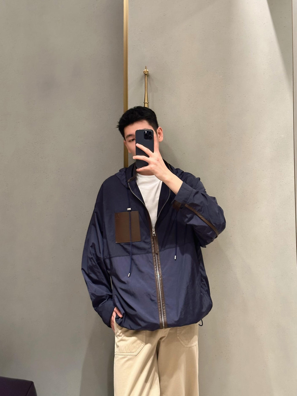 2026 New Style GS Leather Patched Hooded Coat