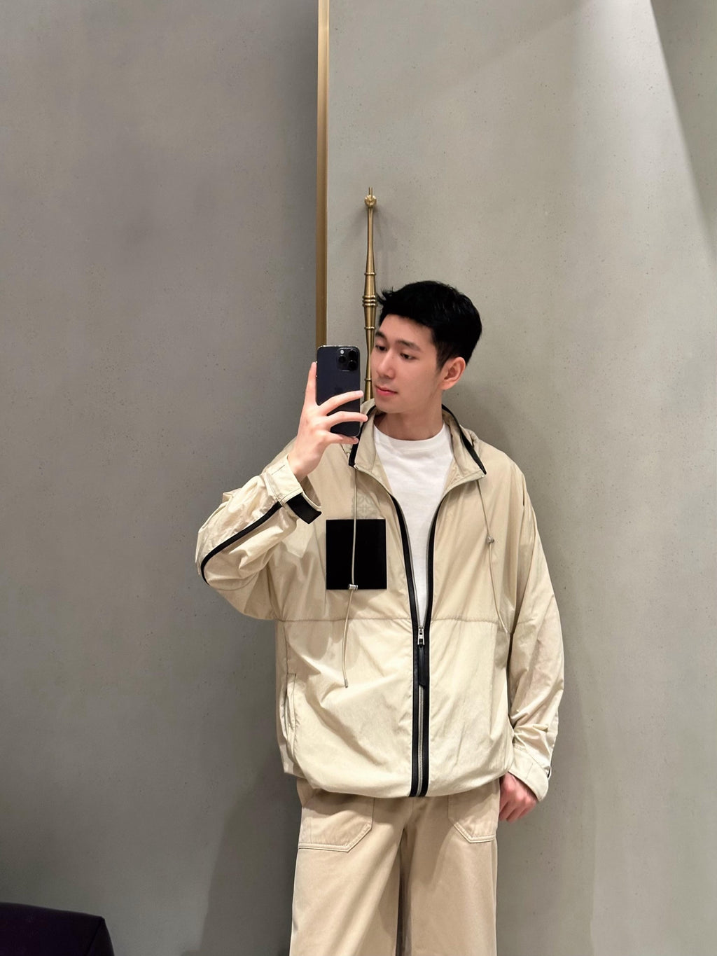 2026 New Style GS Leather Patched Hooded Coat