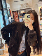2026 New GS Embroidered Corduroy Jacket (25271-B90)