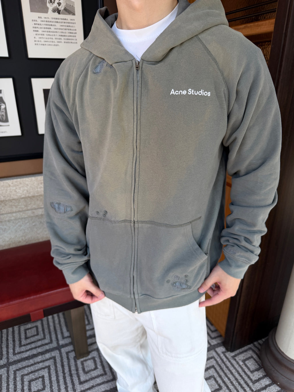 2026 New Model GS Printed Weathered Logo Hooded Coat (CC7003-B80)