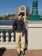 2026 New GS Gradient Full Printed Jacquard Sweater (AA636-B40)