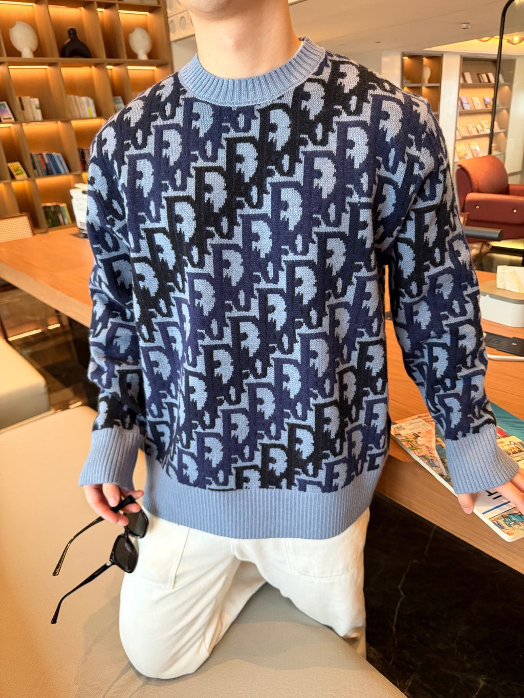 2026 New GS Gradient Full Printed Jacquard Sweater (AA636-B40)