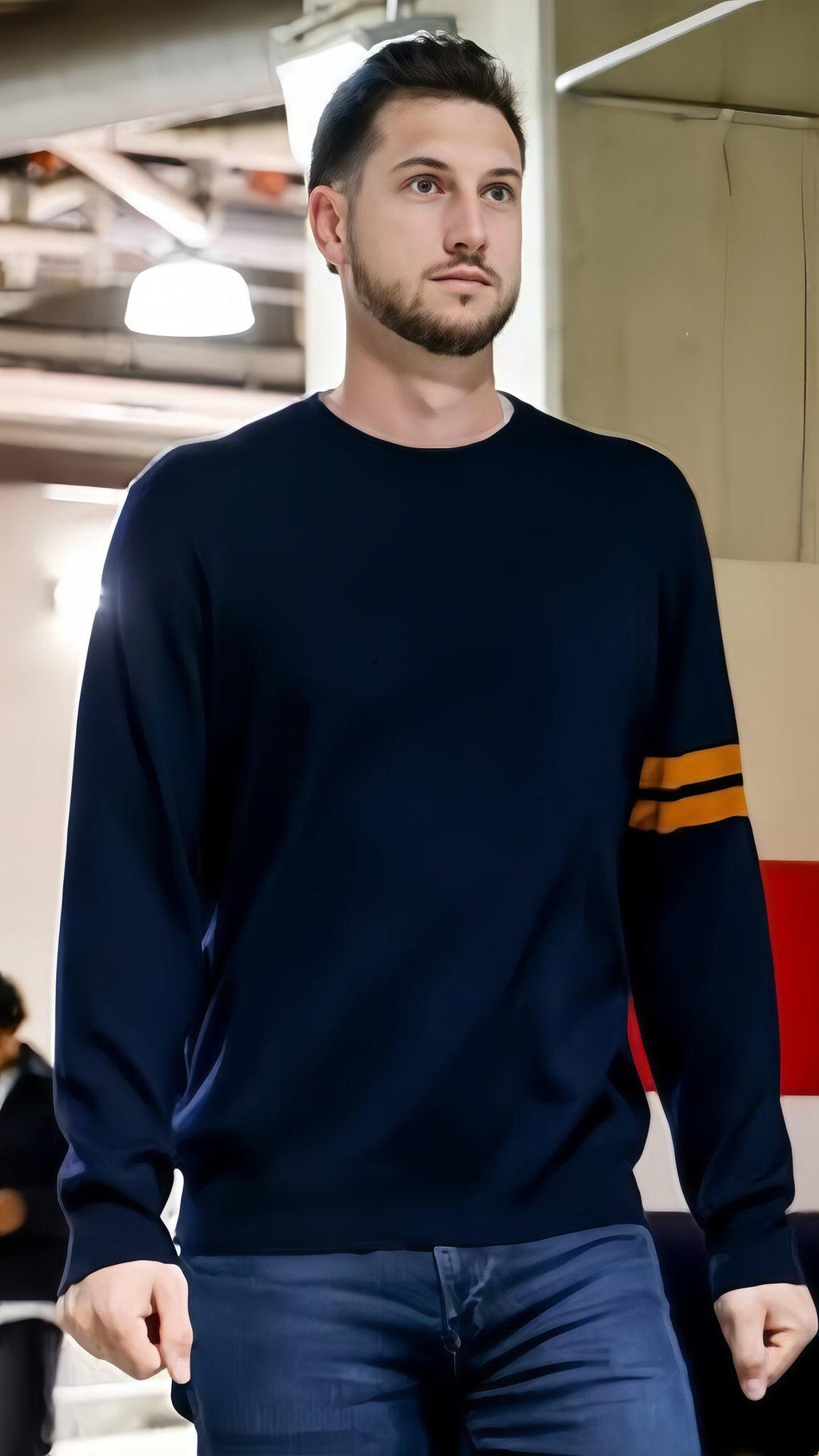 2026 New Model GS Striped Sweater (AA1009-B10)