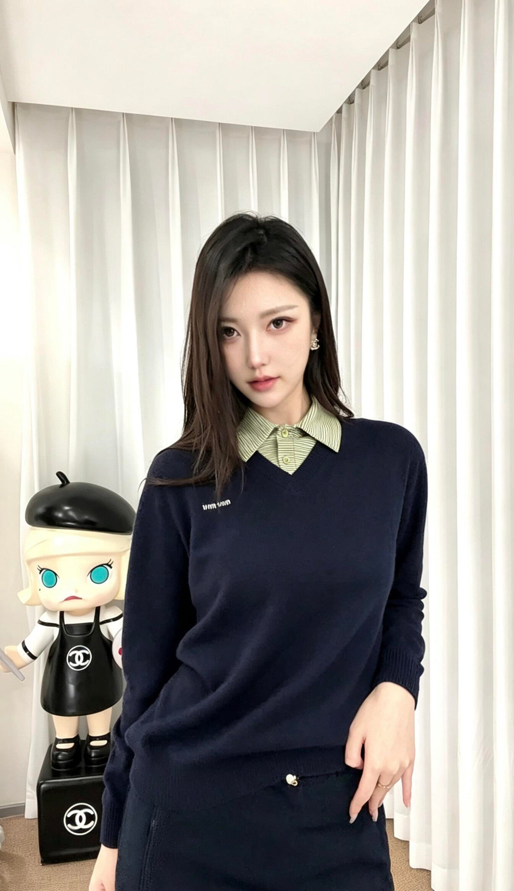 2026 New GS Logo Layered Decorative Sweater (AA1004-B35)