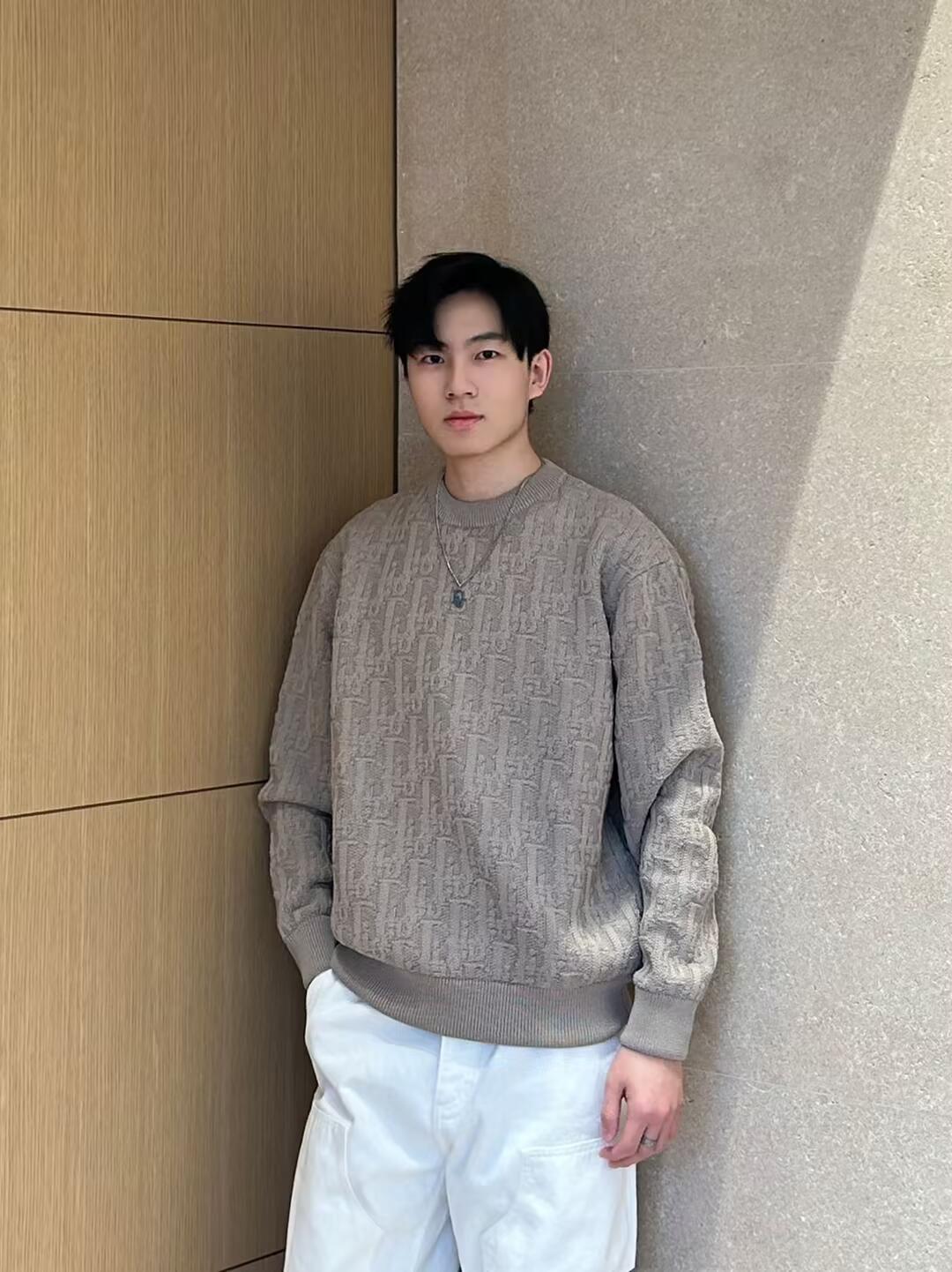 2026 New GS-printed Jacquard sweater (25360-B40)