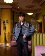 2026 New Model GS Leather Denim Jacket (25278-C65)
