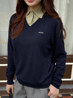 2026 Women's GS Logo Layered Decorative Sweater (DD185)
