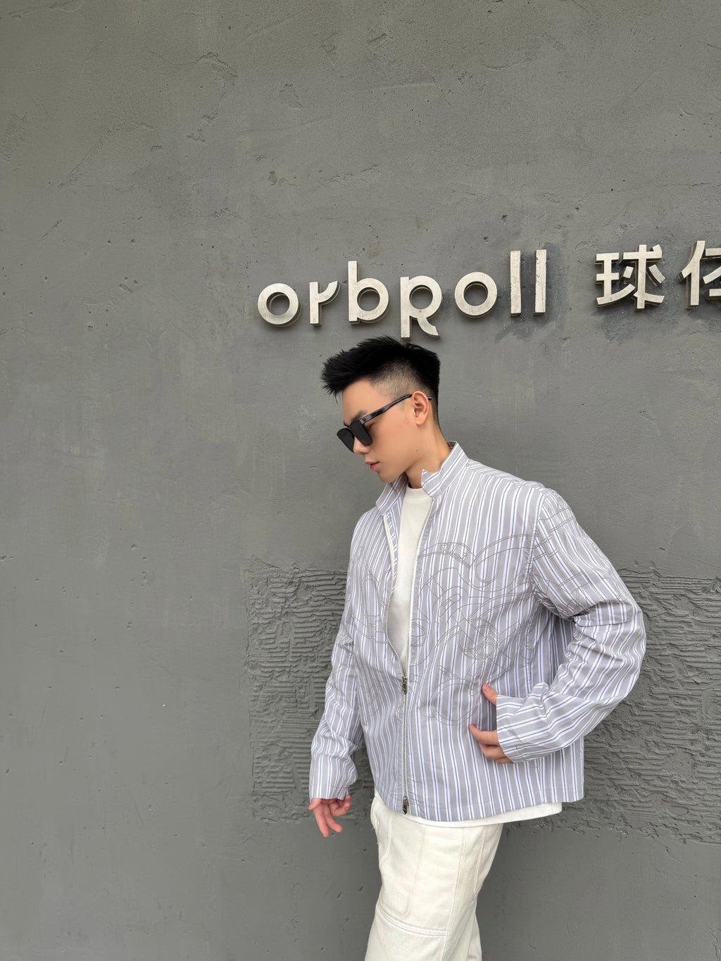 2026 new model GS logo printed striped coat (BB4009-C00)