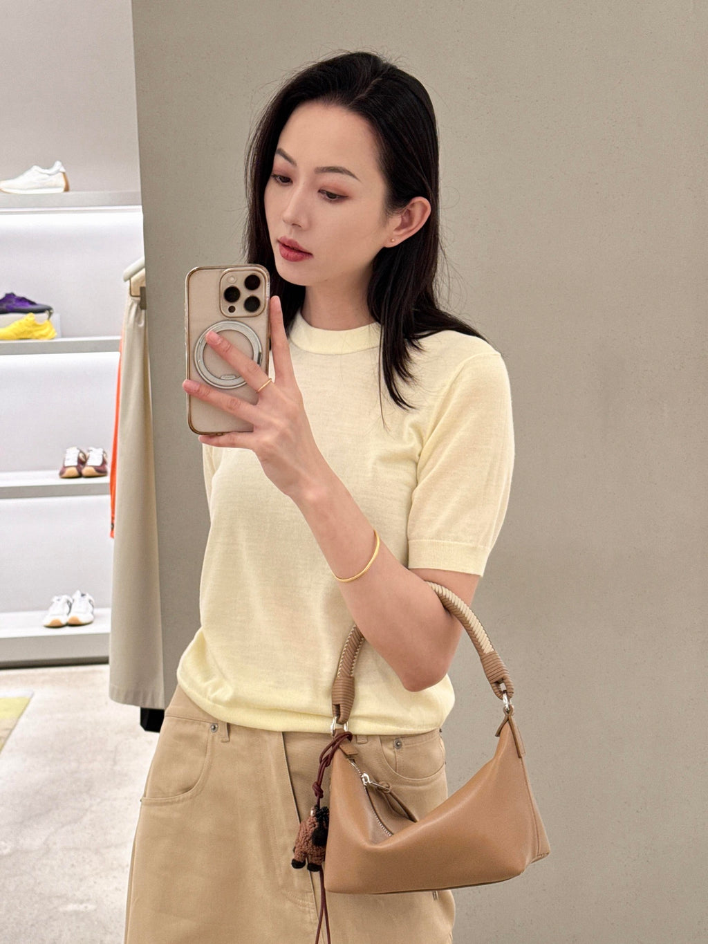 2026 Women's GS Embroidered Short-Sleeved Sweater (DD149)