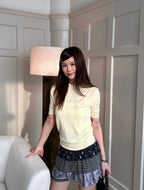 2026 Women's GS Embroidered Short-Sleeved Sweater (DD149)