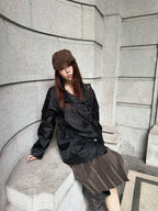 2026 Women's GS Triangular Pattern Double-Button Coat (DD184)