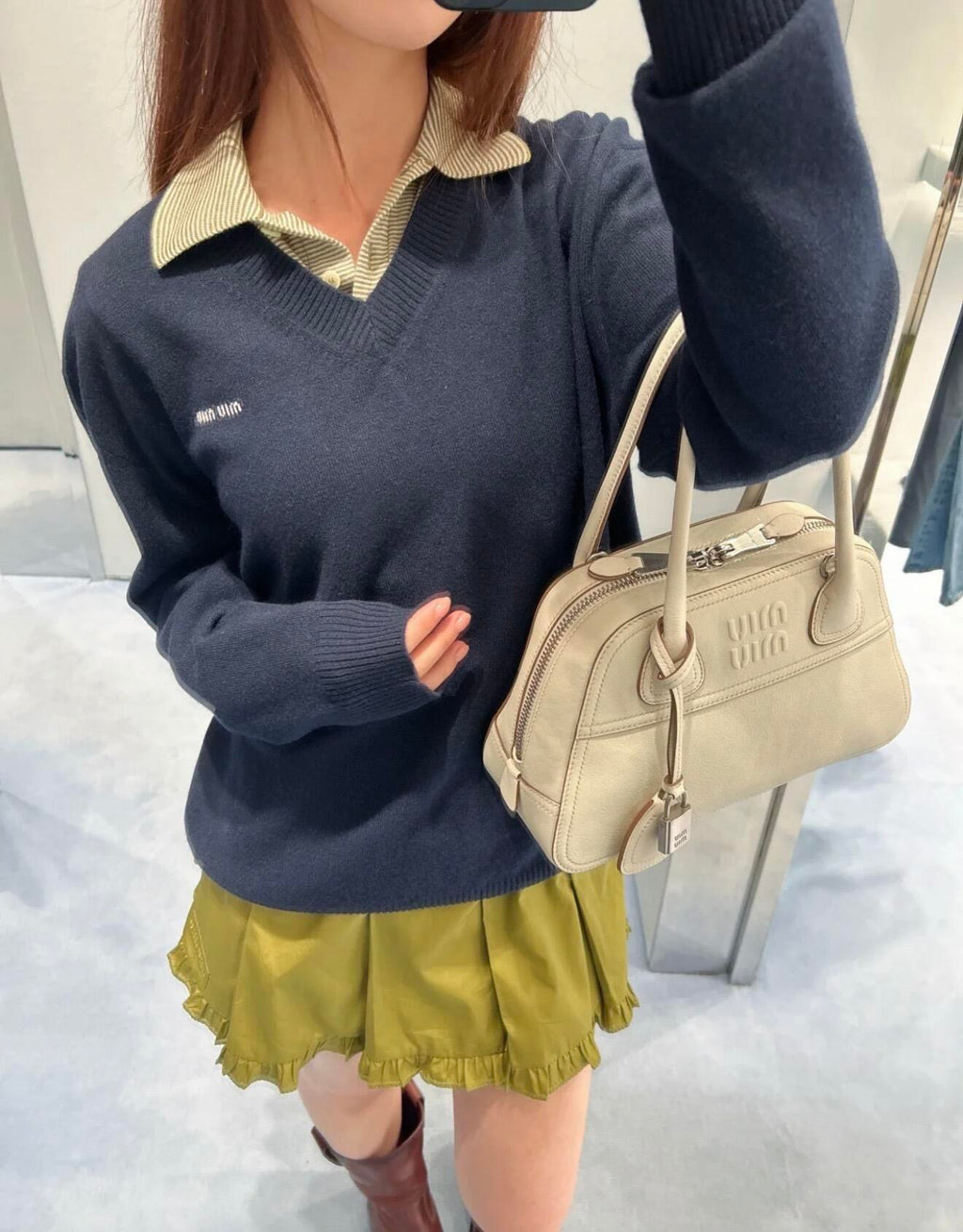 2026 Women's GS Logo Layered Decorative Sweater (DD185)