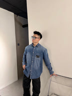 2026 new model GS label-attached denim shirt (BB4019-B35)