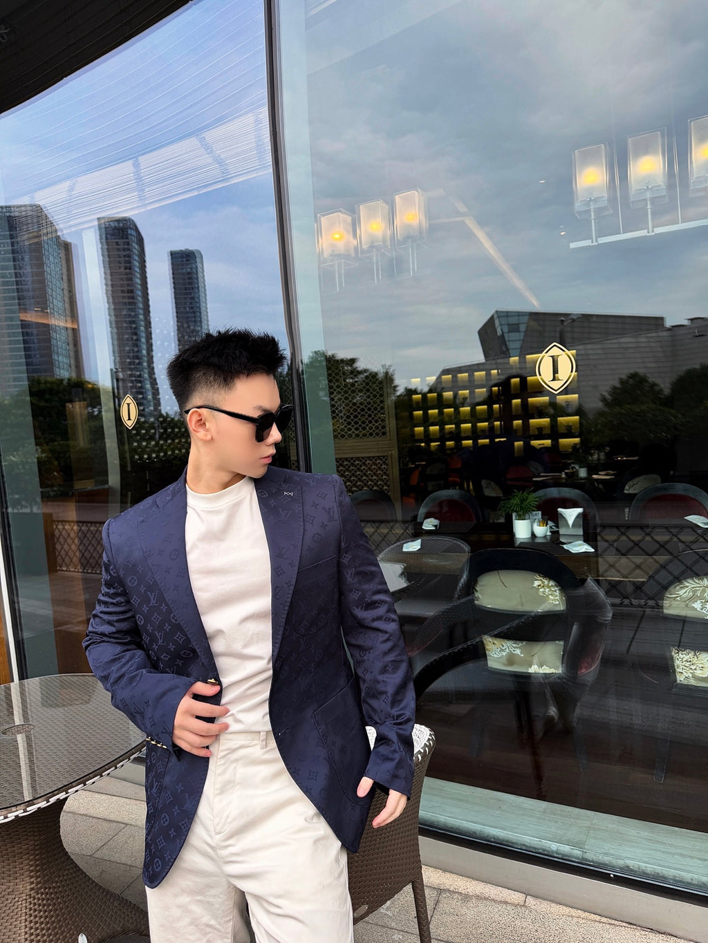 2026 new model GS logo jacquard suit jacket (BB845-D25)